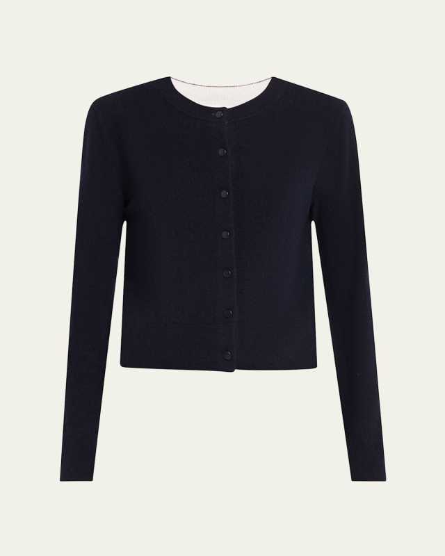 Tipped Half-Moon Cardigan